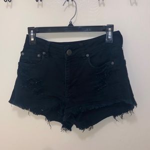 Black American Eagle Jean Shorts